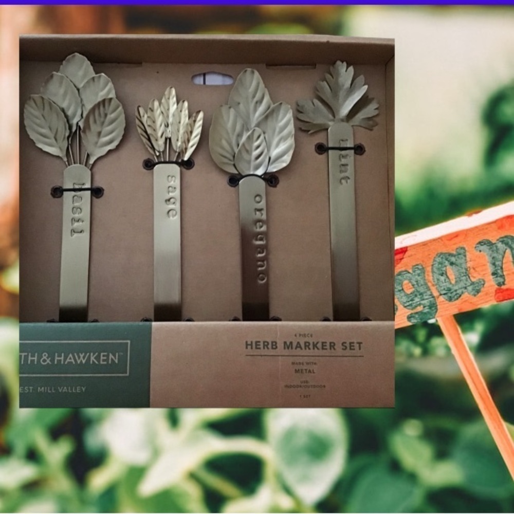 Smith & Hawken Metal HERB MARKER SET For Indoor or outdoor use. BRAND NEW - Picture 2 of 9